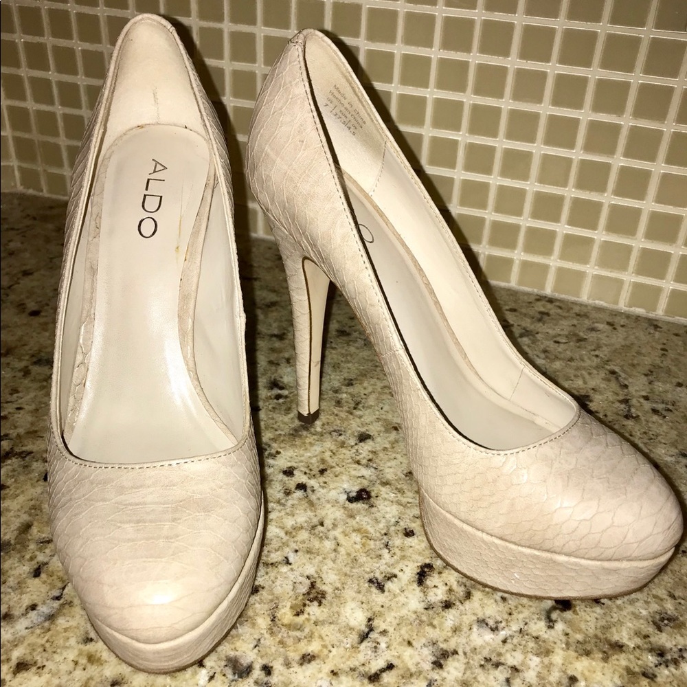 ALDO cream/beige Platforms Heels